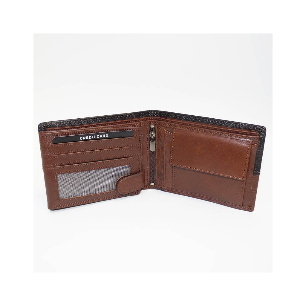 Pánská kožená peněženka Premium Leather | Monogram, text i foto