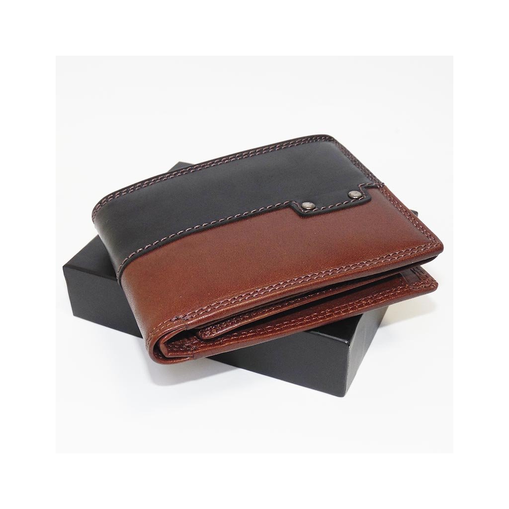 Pánská kožená peněženka Premium Leather | Monogram, text i foto