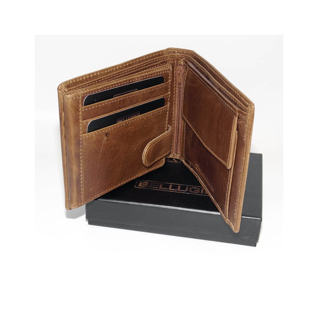 Pánská kožená peněženka s monogramem a gravírováním | Originální dárek na míru