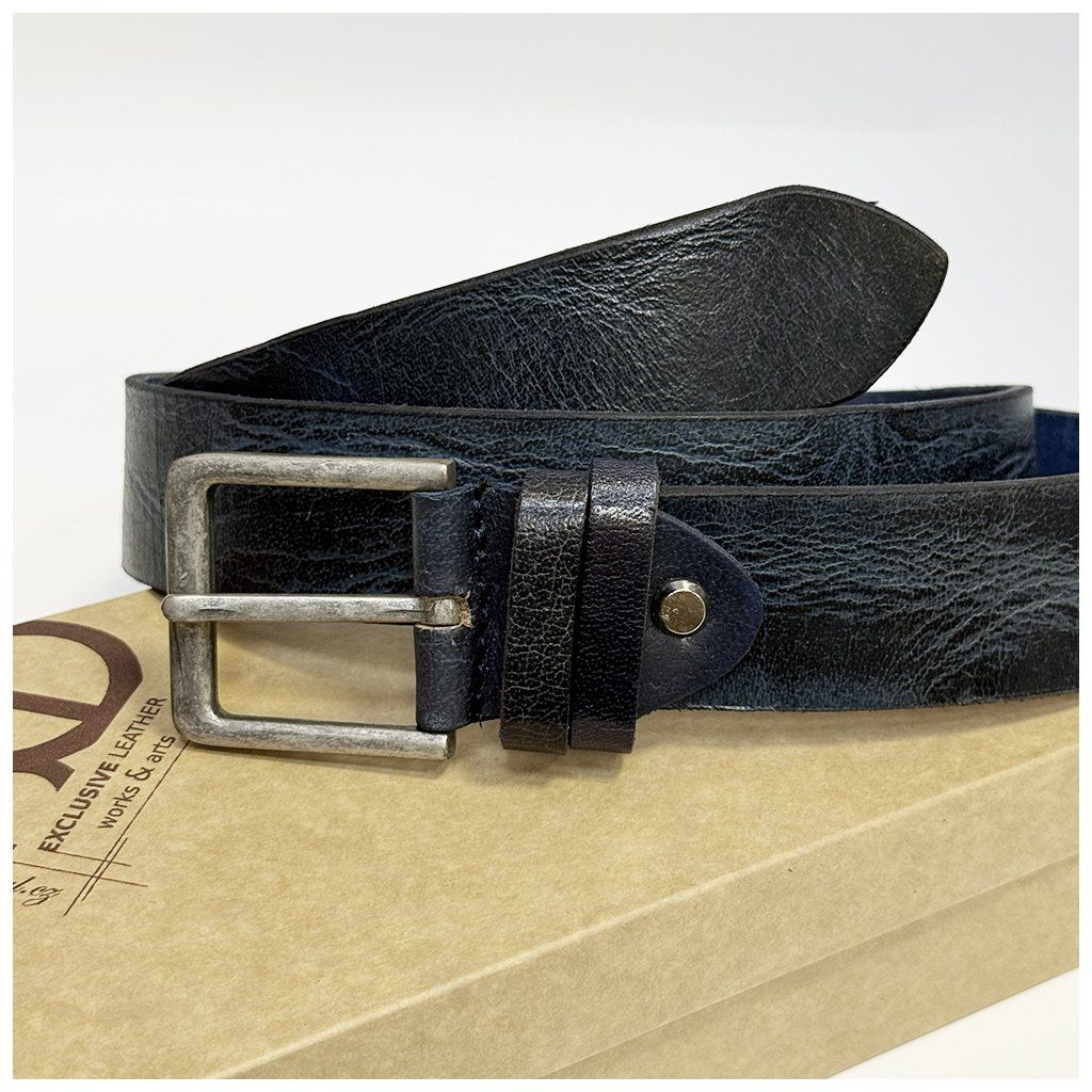 Luxusní modro černý pásek s vlastním monogramem