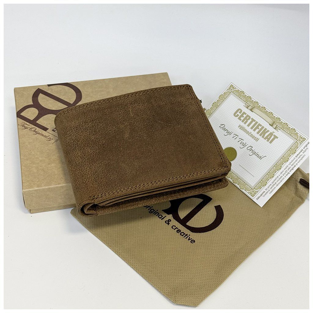 Luxusní kožená peněženka s monogramem