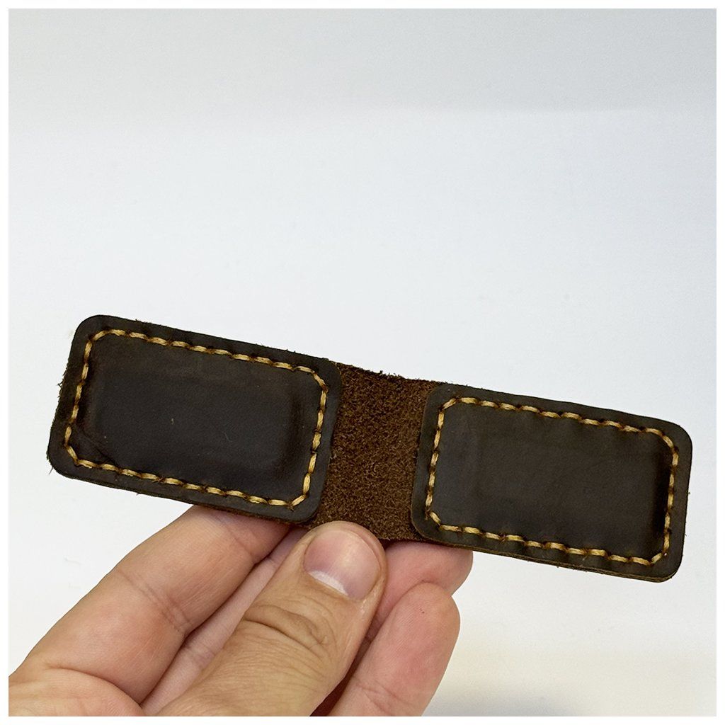 Magnetická kožená spona na bankovky + monogram