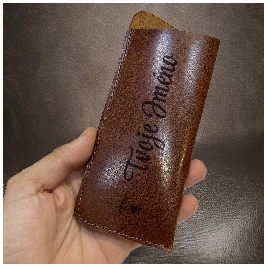 Luxusní kožené pouzdro na brýle s vlastní personalizací