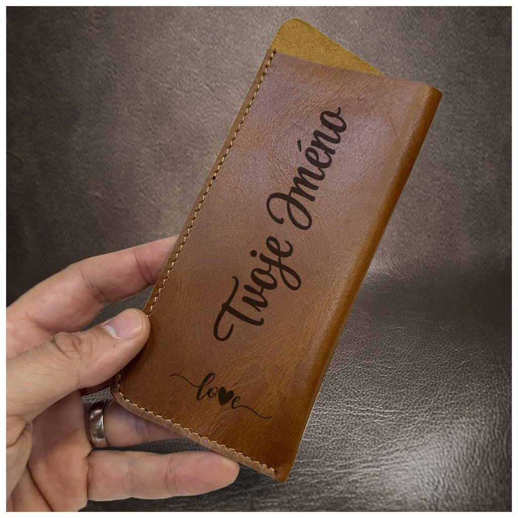 Luxusní kožené pouzdro na brýle s vlastní personalizací