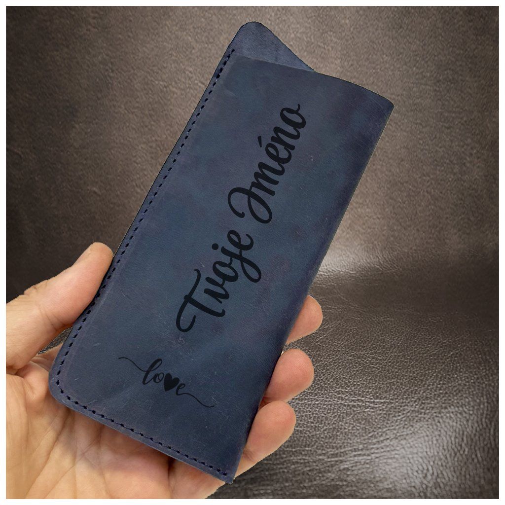 Luxusní kožené pouzdro na brýle s vlastní personalizací