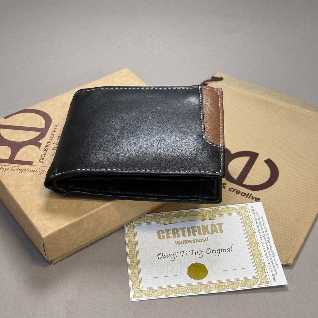 Kožená peněženka s vlastním monogramem