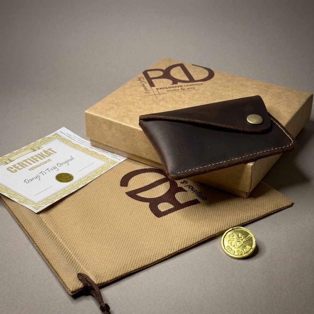 MAJESTIQ POCKET hnědá – mini kožená peněženka s vlastním gravírováním