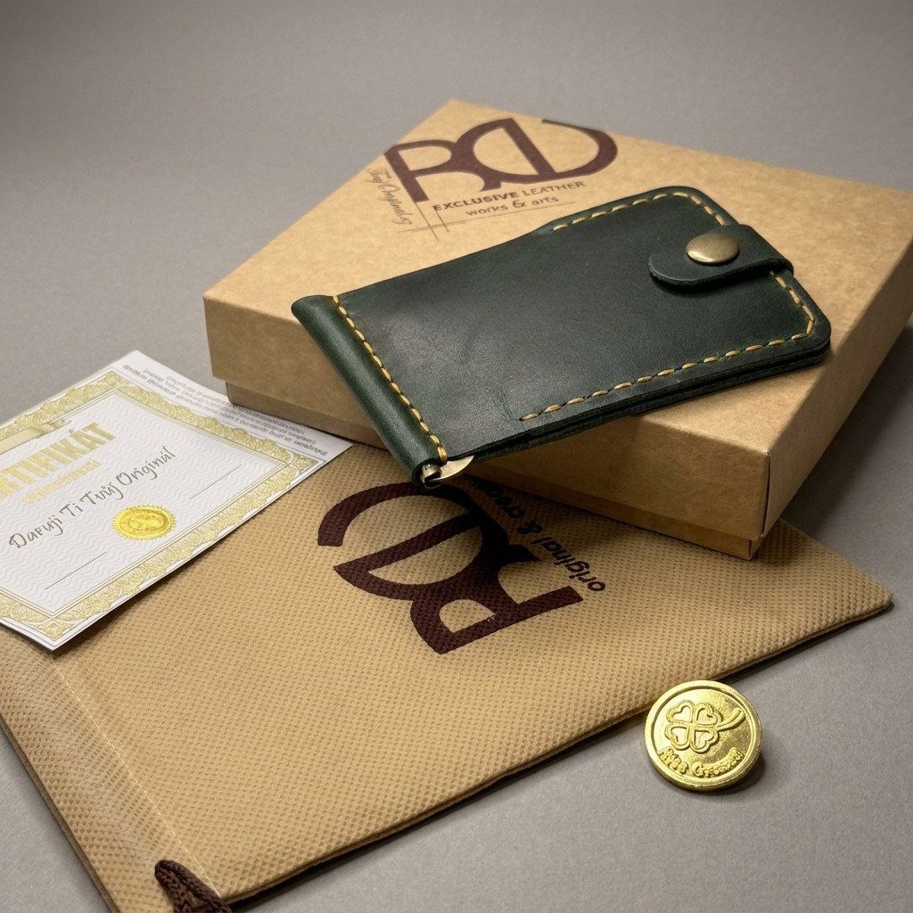MAJESTIQ dolarovka kožená peněženka s gravírováním